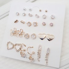 골든듀글리터링러브귀걸이