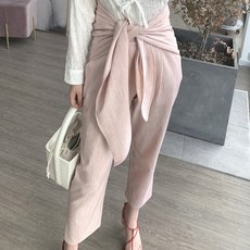 [LAMBO] 허리잘록해보이는 허리벨트 여성팬츠