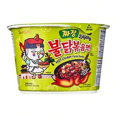 삼양 불닭볶음면 컵 (불닭짜장 큰컵 3개입) Samyang Spicy Chicken Stir Fried Noodle Cup (Buldak Jjajang Big Cup Pack