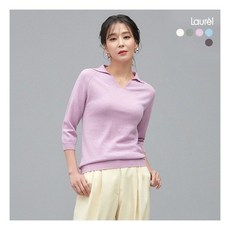 [라우렐] () 홀가먼트 메리노울 실크 카라 니트 1종