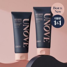 [본사정품] UNOVE 어노브 대용량 딥 데미지 트리트먼트EX 듀오 기획(텐더블룸320ML+웜페탈320ML) DEEP DAMAGE TREATMENT 집착 헤어팩 극손상모 솔루션, 2통, 320ml