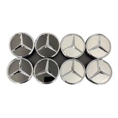 Makone 적용 차량용휠캡 휠커버 벤츠 60mm 6CM 개조 전용 휠 센터 커버 타이어 휠 마커 장식 보호 스몰 마커, 03 휠 커버 4개 7.5CM 블랙 오리지널, 1개
