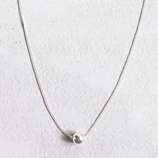 남자실버볼목걸이