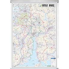 강진군 지도 강진 관내도 전남 부동산 전도 (롤스크린 소형 79x110), 고급천