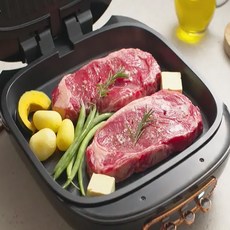 베스트하임 초대형 통구이 양면팬 생선 누룽지, 레드, 1개, 38cmX31cmX18cm