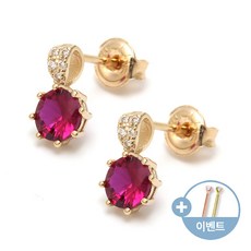 14k루비침귀걸이
