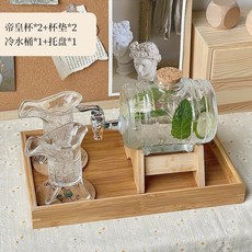 스낵바 간식접시 하이볼셋팅 트레이 물병 컵세트 파티세트 워터저그 쥬스 대용량 물병세트, C. 로열컵 2개(코스터)+물병+트레이 set, 1개