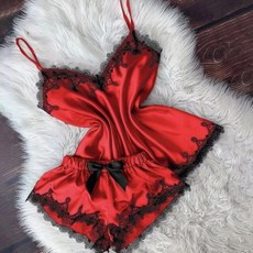 실크 섹시 잠옷 가정용 여성 속옷 란제리 Y2K 파자마