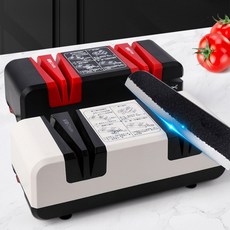 주방용 전동 칼갈이 60W 원터치 동작 강력 모터 샤프너 블랙/화이트, 블랙