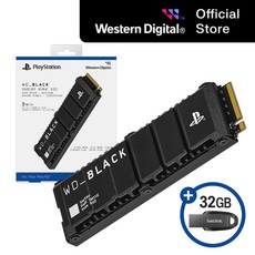 WD 공식인증정품 BLACK SN850P 히트싱크 NVMe SSD for PS5 Consoles 2TB 소니공식인증, SN850P/2TB