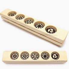 통원목 약과틀 5구 (다식틀 떡틀 떡살 떡도장 모양틀 명절 떡만들기), 1개