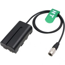DC 배럴에서 NP F970 F750 F550 소니 아토모스 시노비 쇼군 인페르노 닌자 모니터 LED 라이트용 더미 배터리 파워, Hirose 4-pin, 1개
