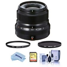 Fujifilm XF 23mm (35mm) F2R WR Lens Black - Bundle with Hoya 43mm 10-Layer HMC Multi-Coated UV Fil, One Color_One Size, 상세 설명 참조0, One Size
