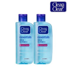 클린앤클리어 에센셜 오일컨트롤 토너, 100ml, 2개