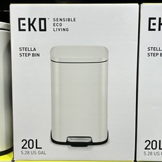 EKO 휴지통 페달 편리한 20L (크림 화이트)