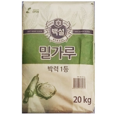 백설 박력 1등 밀가루, 7개, 20kg
