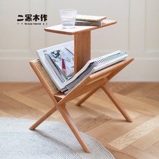 다용도 원목 신문꽂이 소파 잡지랙 매거진랙, 체리 우드
