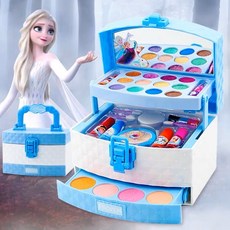 2023년신형 디즈니 겨울왕국 어린이 화장세트박스 정품 메이크업 안나 엘사 선물세트 와이알, 엘사 블루