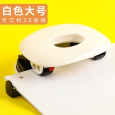 천공기 KWtriO펀칭기 2공 펀칭기 2구멍뚫림 수동 귀여운 학생용품 문구 수공예 diy손장부 루스리프수첩 사무실 a4종이 제본 원형 펀칭기계 포함표시 인치, T06-빅사이즈/화이트(통치자)/가능분쇄 20장