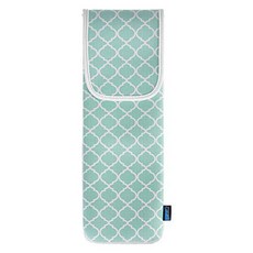 Bluecell Hot Pink Quatrefoil Water-resistant Neoprene Curling Iron Holder Flat Iron Curling Wand Travel Cover Case Bag Pouch 15 x 5 Inches Hot Pi, 본문참고, Color = Aqua Blue