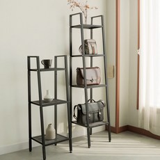 이케아 3단 4단 철제 사다리선반 진열대 원룸 거실 베란다 사무실 다용도선반, 슬림350 4단