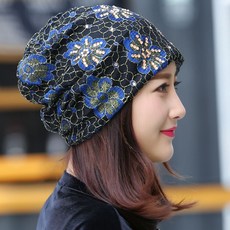 프렌드영 봄 여름 계절 스톤 펀칭 레이스 얇은 면 배기 산후 조리 모자 가을 맨머리 불투명 화학요법