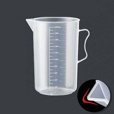로즈바운드 가볍고 튼튼한 플라스틱 계량 비커 컵, 2L, 1개