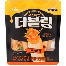 천하장사 더블링 뿌링치즈 소시지, 25g, 10개
