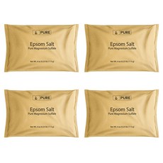 퓨어 식용 앱섬 솔트 마그네슘 설페이트 4oz(113g) X 4개 Pure Epsom Salt, 113g