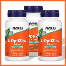 나우푸드 L-OptiZinc 아연 구리 아미노산 메티오닌 글루텐 프리, 3개입