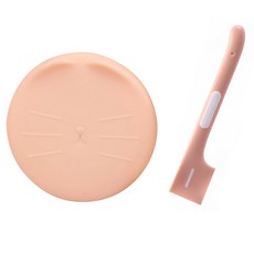 캔뚜껑 고양이 통조림 밀폐 커버 신선한 덮개 애완동물 통조림 뚜껑, 그레이 뚜껑+국자, 1개