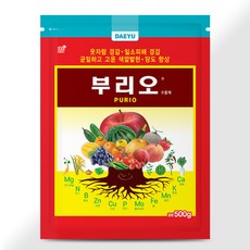 대유 부리오 500g 수용제 - 인산가리 웃자람억제 꽃눈분화 고운색발현 당도 비료, 1개