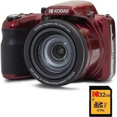 KODAK 코닥 픽스프로 아스트로 줌 AZ425 디지털 카메라 브리지 42배 광학 24mm 광각 20MP LCD 3 비디오 풀 HD 1080p 리튬 이온 배터리 빨간색 4985