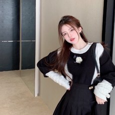 니트꽃코사지
