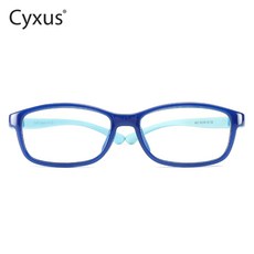 Cyxus 키즈 블루 라이트 차단 컴퓨터 안경 100% UV 보호 안티 방사선 초경량 실리콘 안경 3-12세 남아 여아용 스프링 경첩 6007