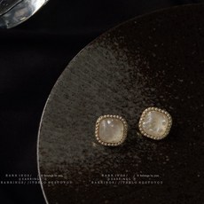 실버사각링귀걸이