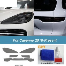 포르쉐 카이엔 958 2011 GTS 터보 자동차 헤드라이트 보호 필름 미등 틴트 랩 비닐 TPU 스티커 액세서리, Front Tail 18-ON B, 09 Front Tail 18-ON B