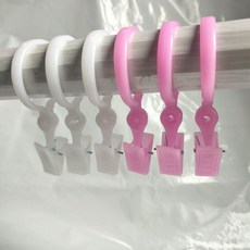 면함 우편으로 신청함 천 겹 비닐 플라스틱 커텐삔 후크 문발 살아 있는 버클 오픈, 화이트 권 밴드클램프 100개 무료배