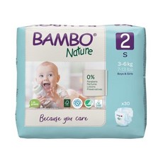 BAMBO nature green 밤보네이처 그린 기저귀 2단계 3-6kg 30개입 2팩