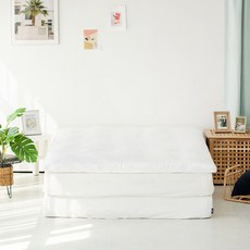 [소프라움] 국민토퍼커버 퀸 화이트 60수 알러지세이퍼 항균 순면, 화이트_퀸(MOS20AC72304WHQ)