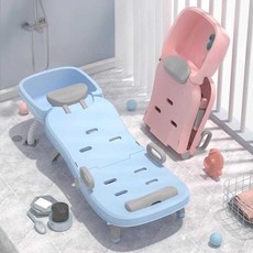 간이 목욕침대 환자 노인 장애인 샤워 받침대 샴푸 의자 임산부, 4. 일반형-핑크, 핑크+샴푸통(114x41x30cm/사진참조), 1개
