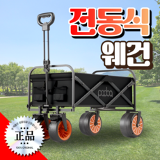 재일레저 전동 캠핑웨건 미니 웨건 폴딩 카트 접이식 캐리어 수레 외건 추천 캠핑용품, 1개, B) 블랙 전동웨건