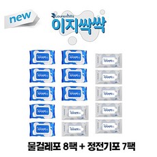 간편 청소포 1세트 물걸레포 8팩 +정전기포7팩, 없음, 1개