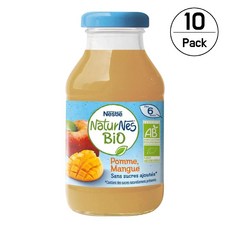 NESTLE 네슬레 Natur Nes 베이비 사과 망고 퓨레 주스 6개월이상, 200ml, 10개