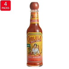 cholula Sweet Habanero Hot Sauce 촐룰라 스위트 하바네로 핫 소스 5 fl oz 150ml 4팩, 4개