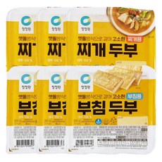 청정원 고소한 찌개두부 한모 3개 + 부침두부 한모 3개, 1세트, 1.8kg