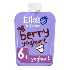 Ellas Kitchen 엘라스 키친 오가닉 베리 그릭 요거트 스타일 아기 이유식 파우치 6개월 이상 90g 8팩, 8개