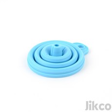 직코몰 다용도 접이식 실리콘 깔대기 소형 소형깔때기 다용도깔때기, 블루 - 큰구멍