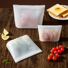 인덕션 도루코 마이셰프 퓨어 라이트 애쉬그린 IH 프라이팬, 20cm, 1개 1인가구 주방용품 10 피크르 업그레이드 다회용 두툼 실리콘 지퍼백 3종 세트, 500ml+1000ml+1500ml A스타일의 화이트, 1세트