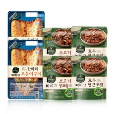 올따옴 CJ 냉장 비비고 (한마리고등어구이140g+소고기장조림125g+호두연근조림90g) 2세트, 125g, 2개